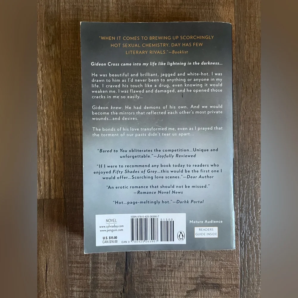 Set of two novels. Bared to you & Reflected in you. Silvia Day. Mature audience.
